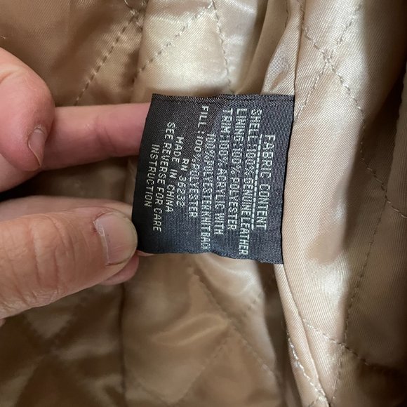 Tan Suede Jacket with sherpa lining and hood - Picture 4 of 4